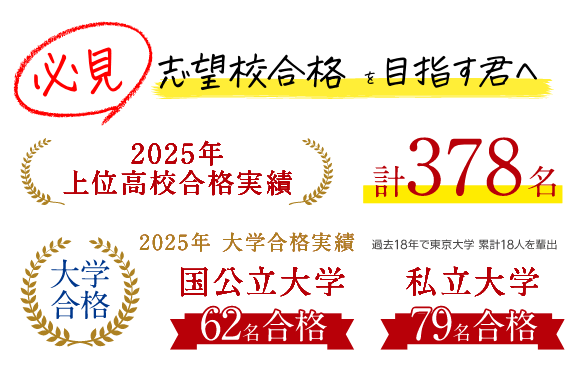 必見 志望校合格を目指す君へ