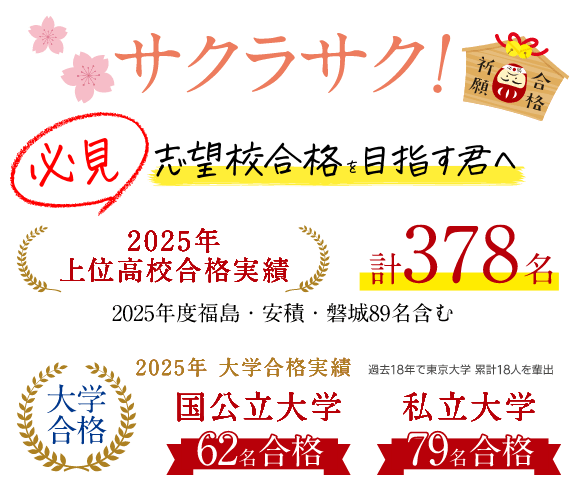 必見 志望校合格を目指す君へ