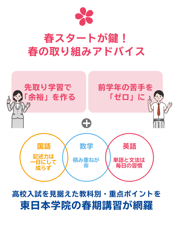 春がスタートの鍵! 春の取り組みアドバイス